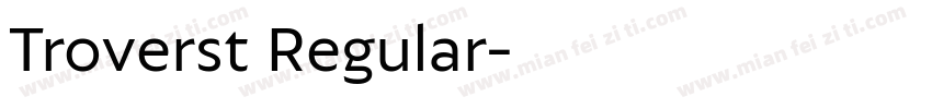 Troverst Regular字体转换